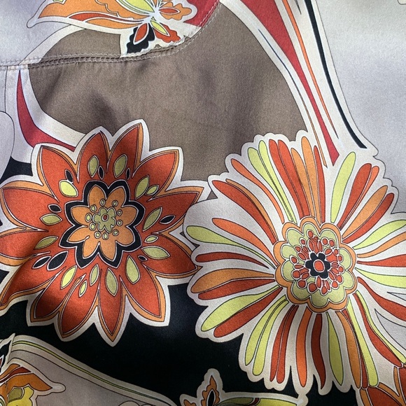 Drama retro floral print silk skirt size 10 - Picture 9 of 9